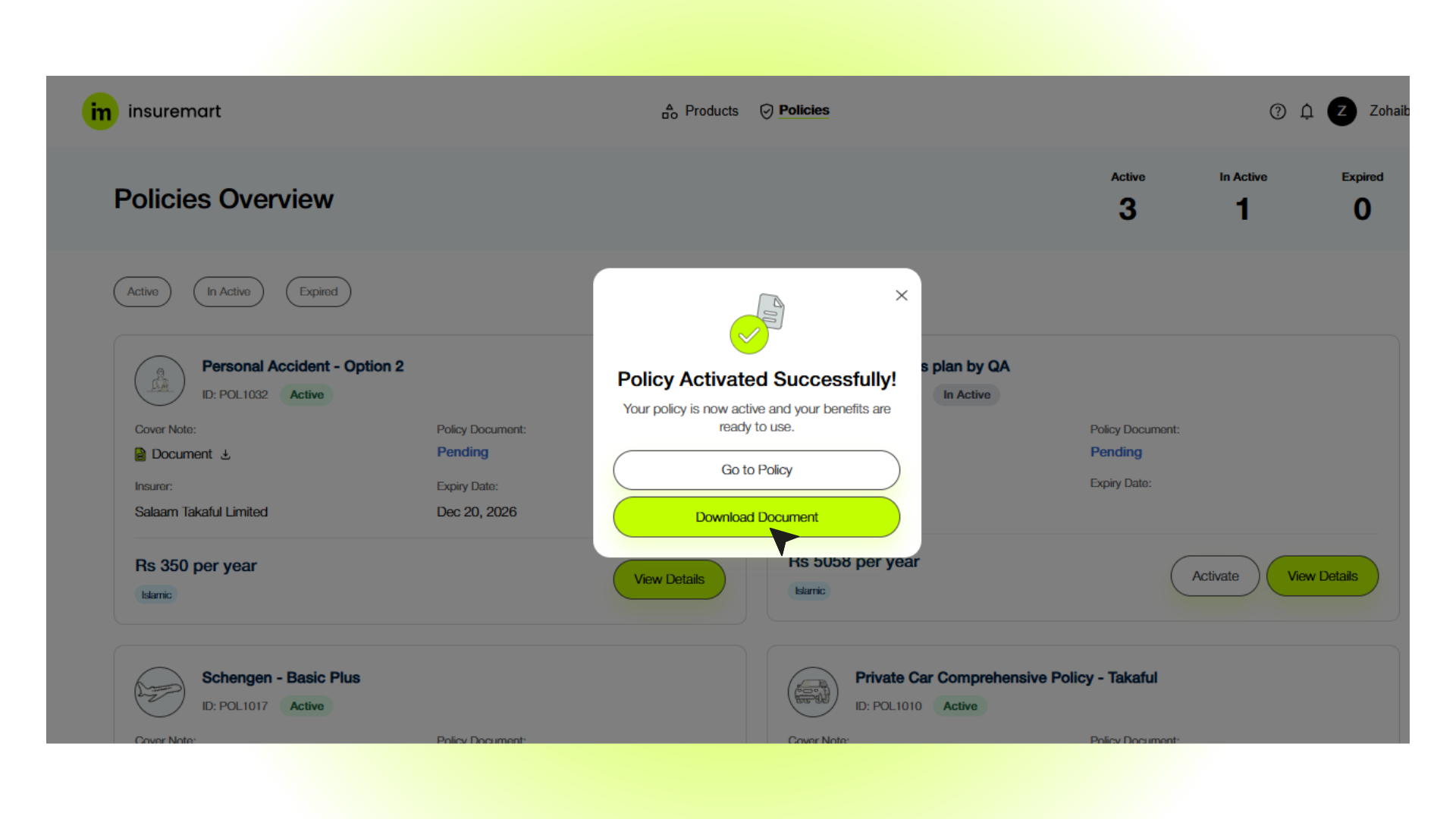 Accidental Car insurance